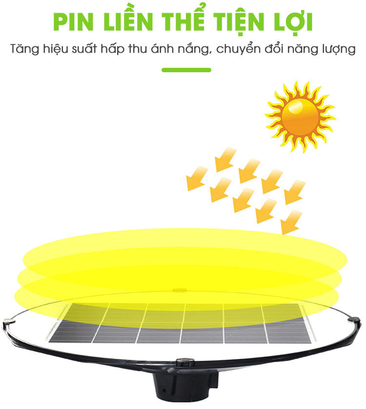 Đèn UFO Sân Vườn 500W Năng Lượng Mặt Trời 20 Ô LED Giá Rẻ